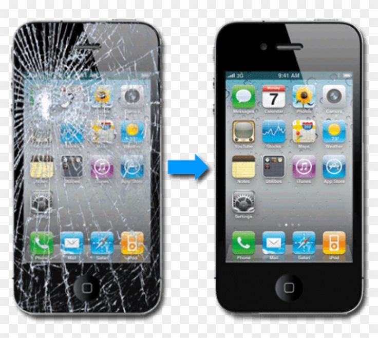 Before and after mobile screen repair